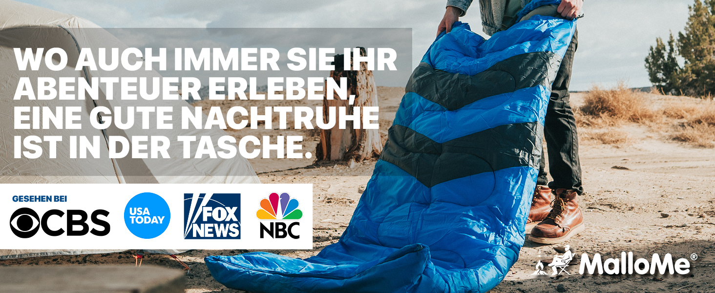 Спальний мішок MalloMe для дорослих та дітей - зимовий, 3 сезони, 10-25°C, чорний