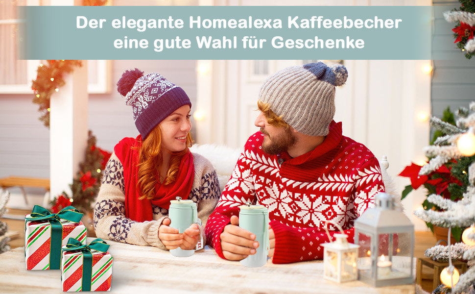 Термокружка для кави HomeAlexa з цифровим дисплеєм, 410 мл, нержавіюча сталь 316, ізольована вакуумна термокружка з кришкою, зелена