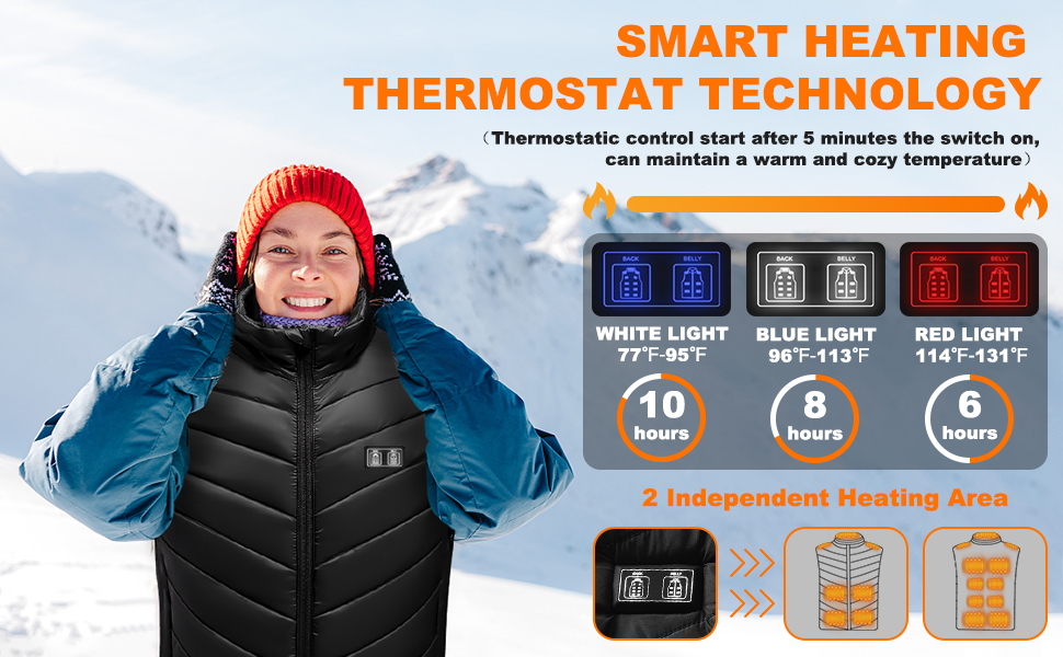 Електрична гріюча жилетка з акумулятором 27000mAh 7.4V, 17 зон нагріву, 3 температурні режими, для чоловіків та жінок, XL, чорна