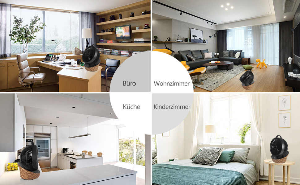 Вентилятор 4UMOR Turbo: тихий, 21W, 12 швидкостей, 3D циркуляція повітря, таймер 8H, для спальні/офісу, 30 м²