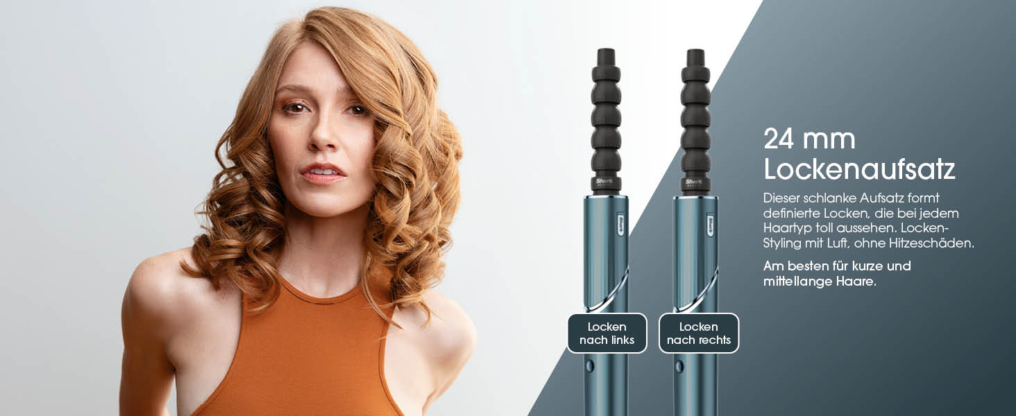 Фен Shark FlexStyle Multi 5 в 1 з насадками для локонів, щітками та концентратором – без пошкодження волосся, універсальне укладання, для всіх типів волосся (Teal)