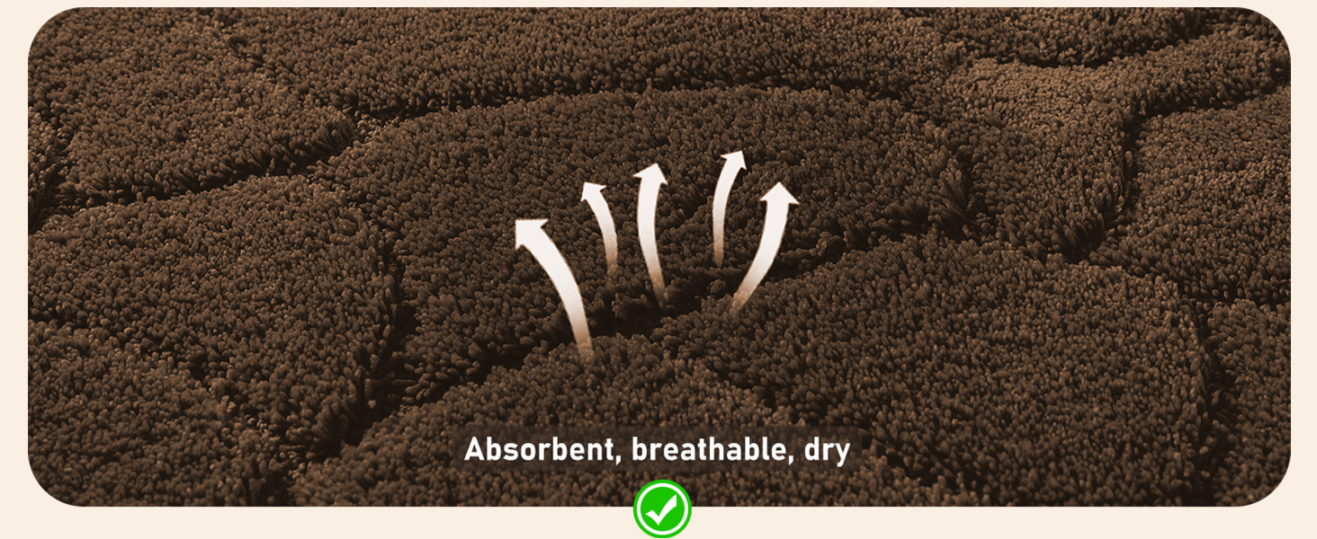 Килимок для дому 50x80 см, антиковзаючий, миючий, для входу, саду, тераси (коричневий)