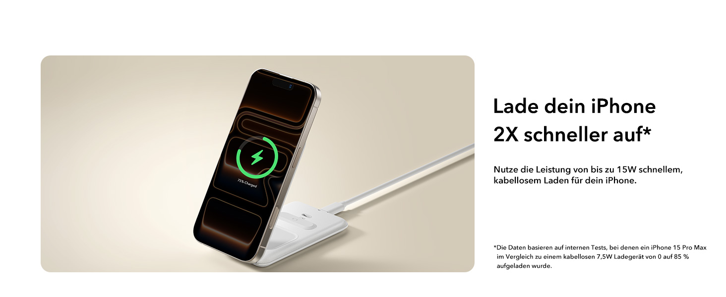 Зарядний станція 3-в-1 ESR для Apple Watch та iPhone з MagSafe, складана, з чохлом (білий)