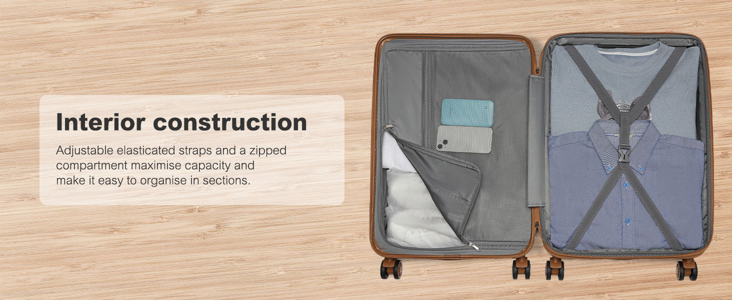 Набір валіз KONO: 3 шт. (55/65/75 см) з TSA-замком, розширювані, легкі, з 4 колесами