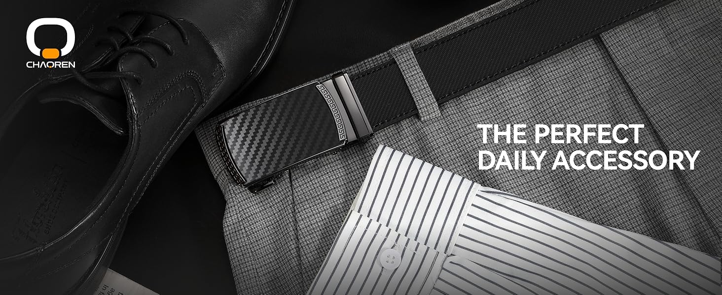 Чорний шкіряний ремінь CHAOREN для чоловіків з автоматичною пряжкою, 35 мм, без отворів, розмір 90-100 см, для ділового костюма