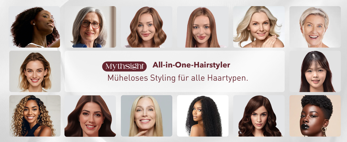 Airstyler 6-в-1: Фен, плойка, об'єм, локони, випрямлення. Рожевий (Champagnerfarben)