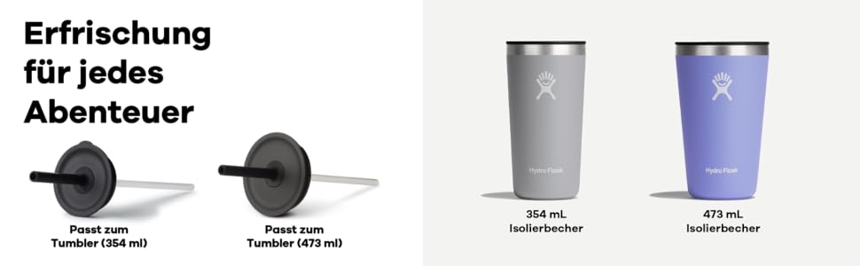 Hydro Flask 473ml (16oz) Stainless Steel Travel Tumbler with Leak-Proof Lid - Vacuum Insulated