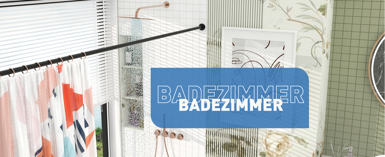 Штанга для штор без свердління, 48-119.4 см, телескопічна, кріпиться без свердління, чорна. Підходить для душу та штор. 1 шт.