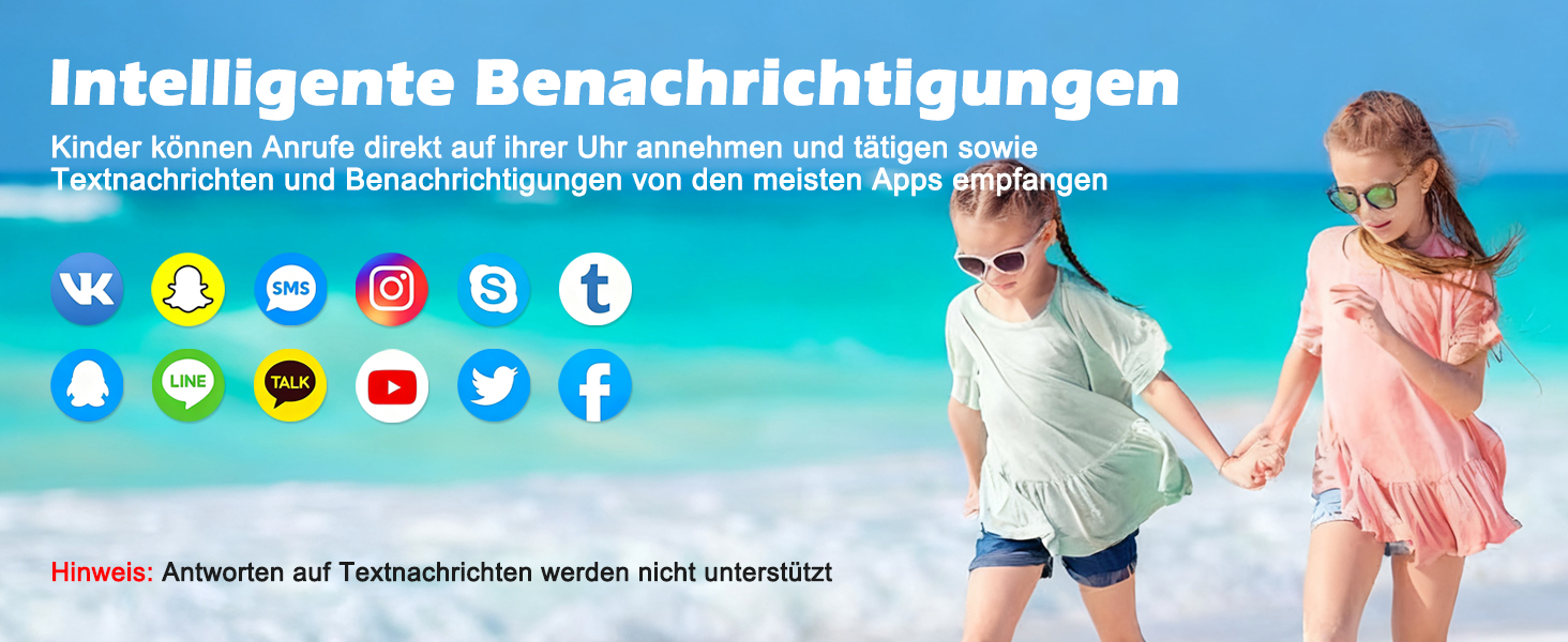 Дитячий розумний годинник-фітнес-трекер Kinder з 1.83' HD екраном, крокоміром, IP68 водонепроникністю, 120 спортивними режимами, монітором сну та будильником для дітей 5-16 років (блакитний)