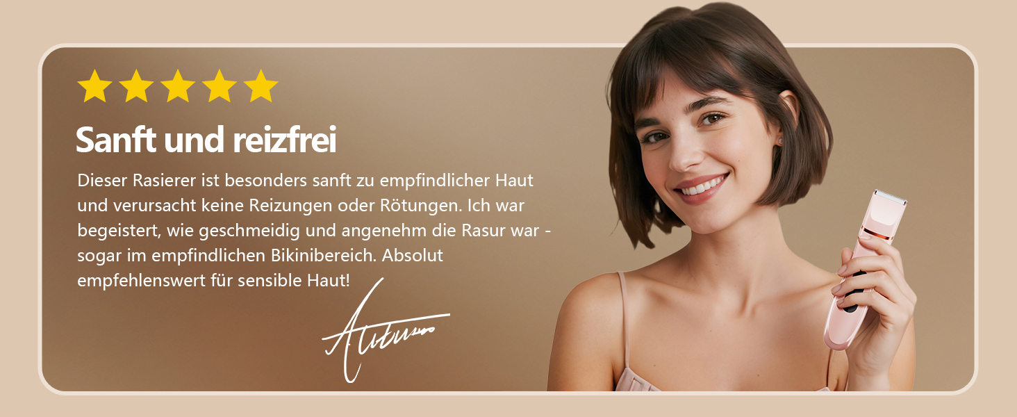 Електричний жіночий тример для бікіні та тіла 2-в-1, вологостійкий, рожевий