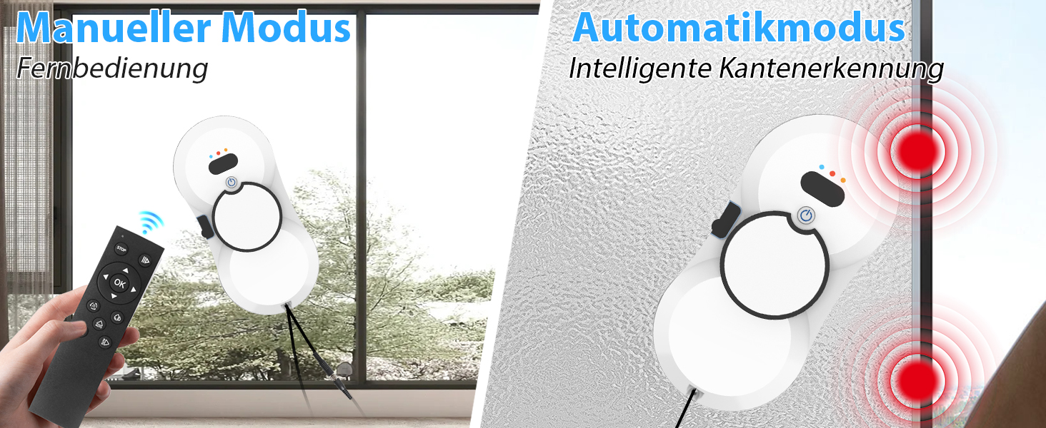 Робот-мийник вікон Fensterputzroboter 5600Pa з розпилювачем, 3 режими, для гладких поверхонь