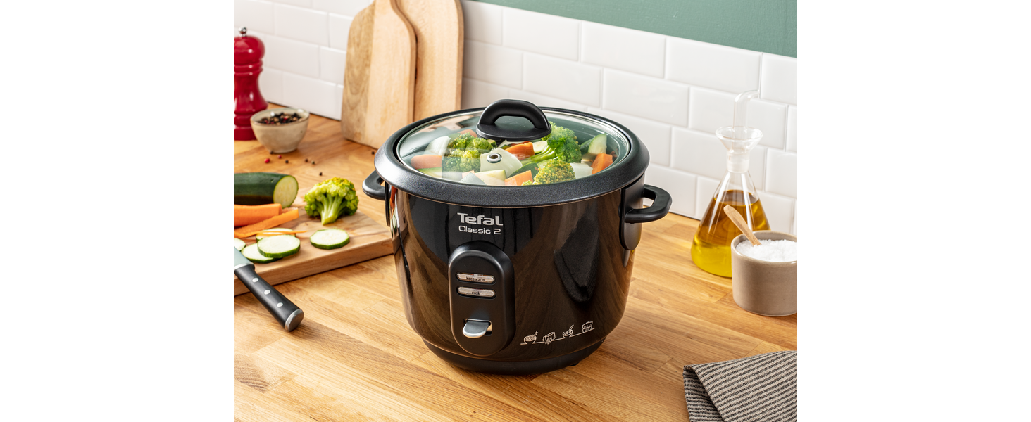Мультиварка Tefal RK8121 45 в 1 з LCD-дисплеєм, 5л, нержавіюча сталь + Книга рецептів