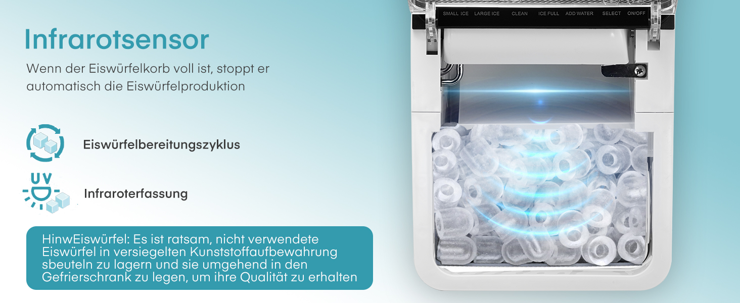 Машина для льоду FOHERE портативна, самоочисна, 14 кг/24 год, 2 розміри, компактний дизайн, керування однією кнопкою, інтелектуальні сповіщення, з лопаткою та кошиком для дому/бару/офісу/кемпінгу (чорний)