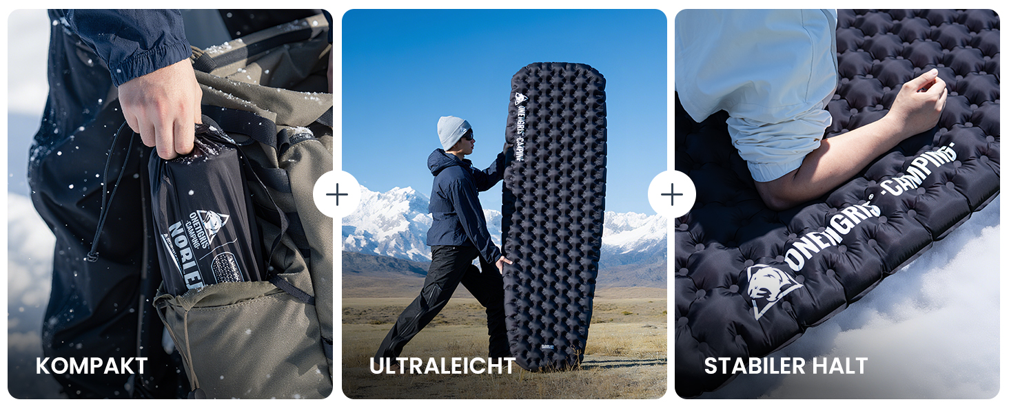 Каремат надувний OneTigris NOBLEJADE 10 см для кемпінгу, туризму, автомобіля (R-7.3) з помпою