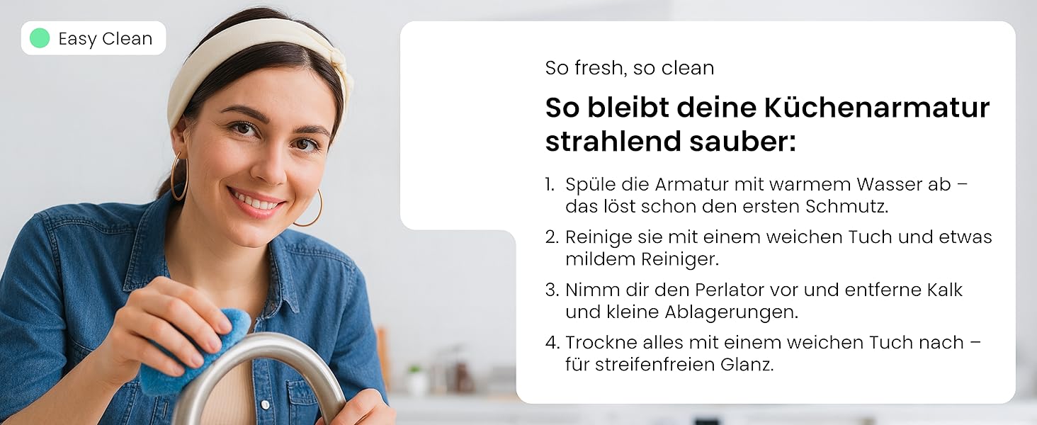 Кухонний змішувач Instmaier з висувною лійкою та душовою насадкою | Хром | Змішувач для кухні з 2 режимами струменя | Однорідний змішувач | Кухонний кран з поворотним виливом | Високий тиск