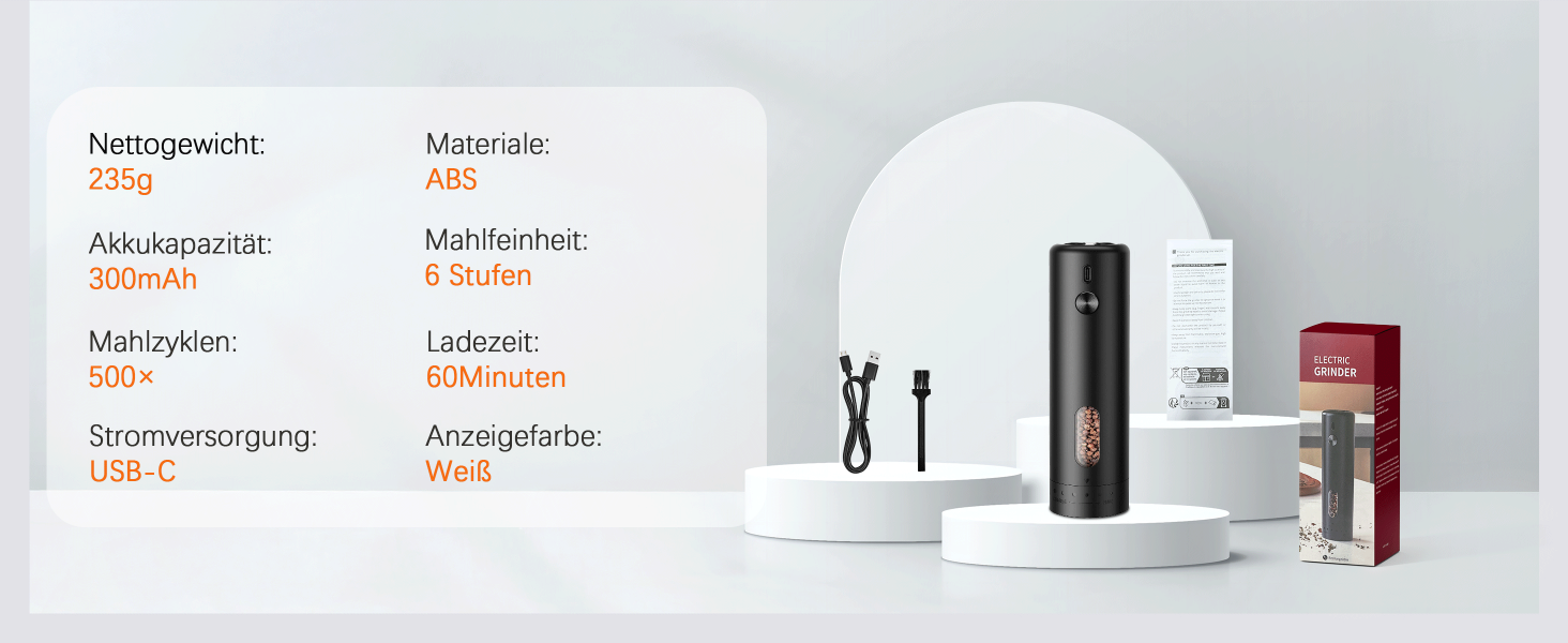 Електричні мельниці для солі та перцю MERTTURM (2 шт.) з підставкою, USB-зарядка, автоматичний дозатор, регулювання помелу, великий об'єм