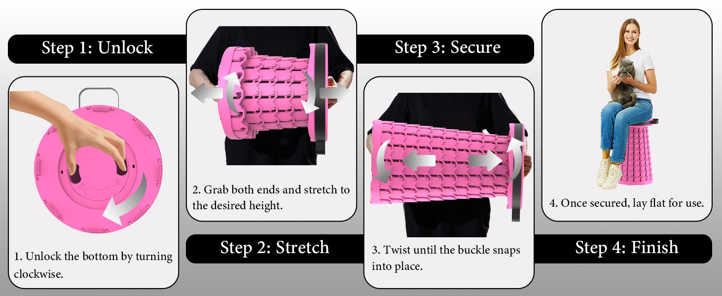 Тeleskopний складаний стільчик для кемпінгу, риболовлі, подорожей, барбекю та піших прогулянок. Міцний, витримує до 280 кг, з карабіном, колір: смарагдовий (26x26x46 см)