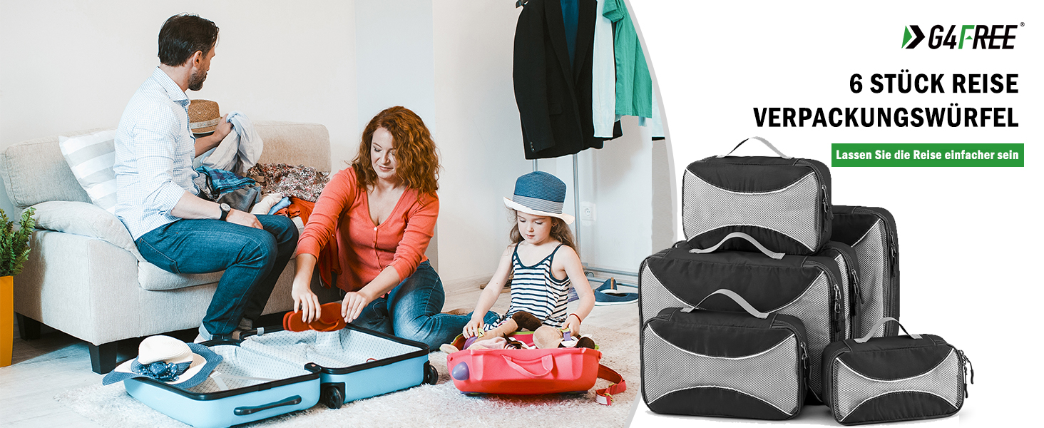 Органайзери для валізи G4Free - Набір для подорожей (3/6/7 шт.)