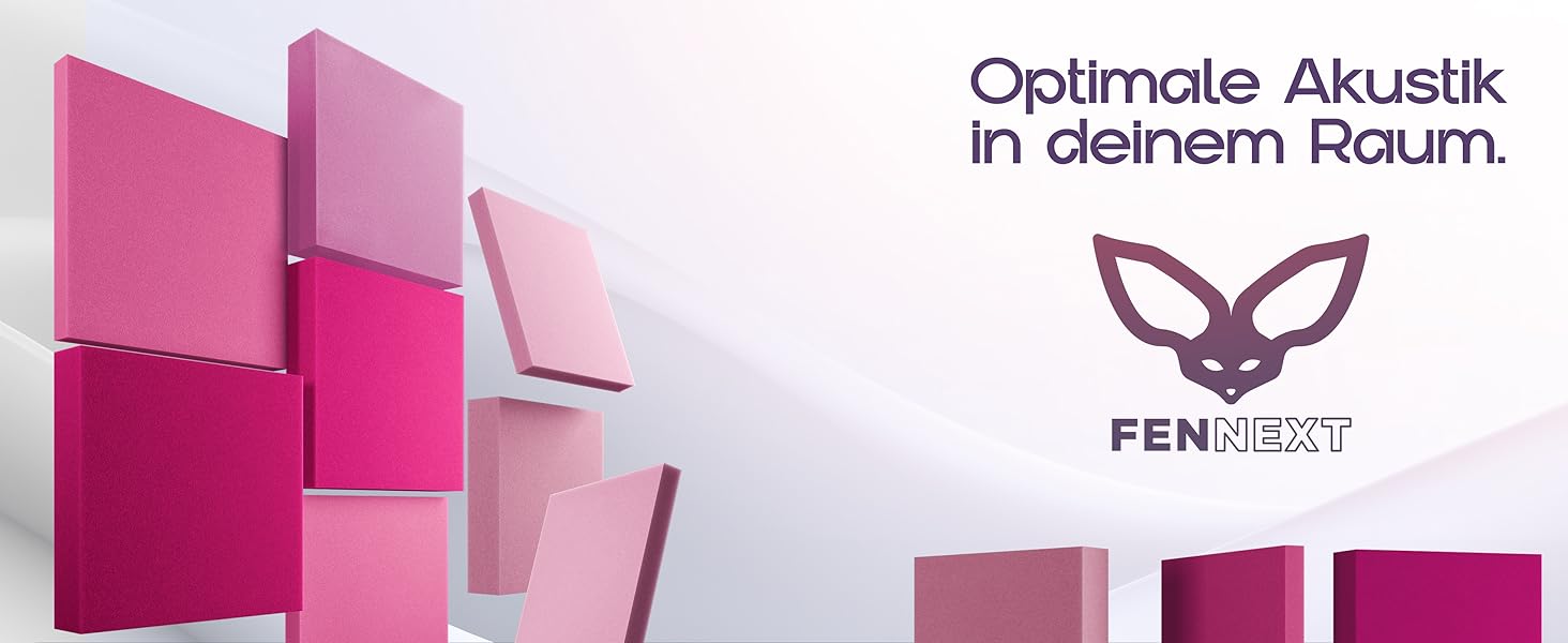 Акустичні панелі для звукопоглинання 3D, набір 8 шт, квадратні стінові панелі з градієнтом 'Sunny Shades' / 'Magnolia Shades', виготовлено в ЄС