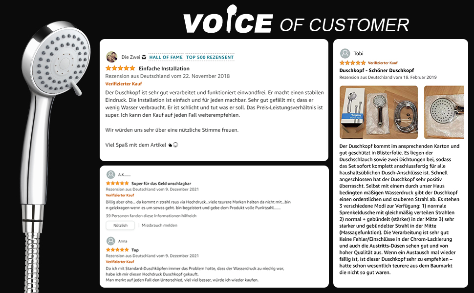 Насадка для душу ручна, 3 режими, високий тиск, діаметр 120 мм, шланг 1.5 м, економна, з тефлоновою стрічкою, хром