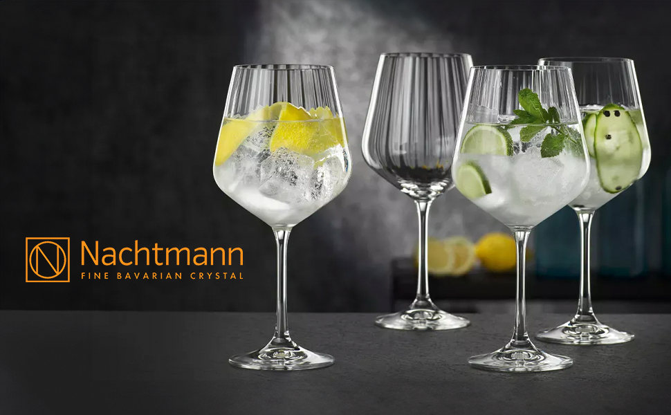 Набір келихів для джину тоніку Nachtmann Celebration, 4 шт, 640 мл, кришталеве скло, для коктейлів, безпечно мити в посудомийній машині