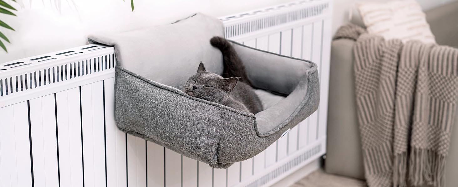 Килимок для котів на батарею Happi N Pets, сірий, 55 x 34 x 27 см