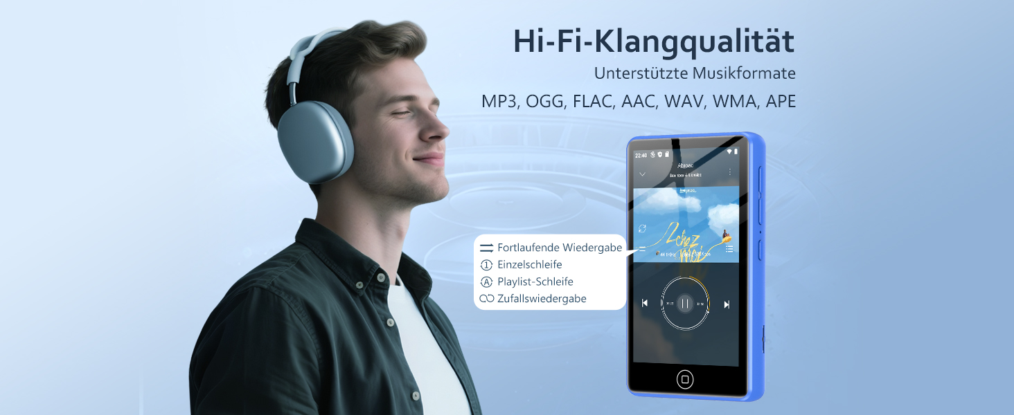 MP3 плеєр AGXOV з Bluetooth та WiFi, Android 4.02