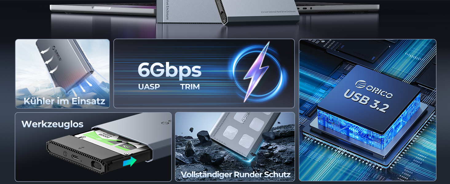 Зовнішній корпус для HDD/SSD ORICO 2.5