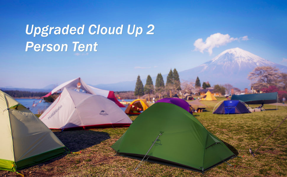 Намет Naturehike Cloud Up 2: Легкий 2-місний намет для кемпінгу, походів та альпінізму (зелений)