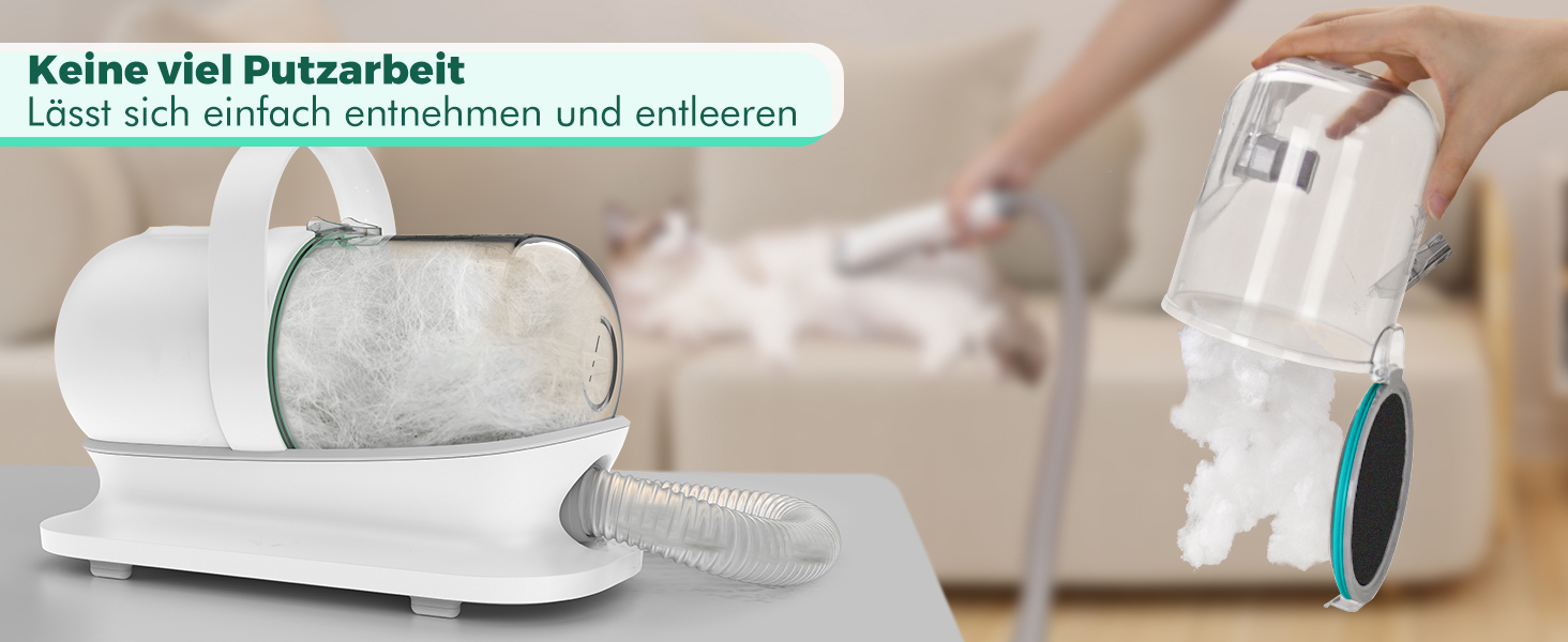 Машинка для стрижки собак Neabot Neakasa P1 Pro з пилососом для шерсті, 13000 Па, набір для догляду за тваринами, тиха, для собак, котів, видалення шерсті, 5 інструментів