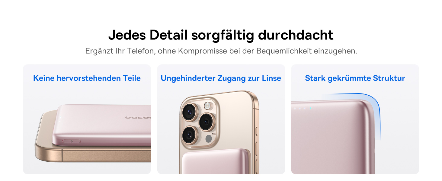 Power Bank Baseus Picogo AM41: 10000mAh, Qi2 Magsafe, 27W PD, бездротова зарядка, рожевий