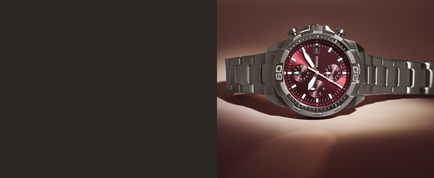 Годинник Fossil Decker для чоловіків, кварцовий хронограф з шкіряним ремінцем, коричневий