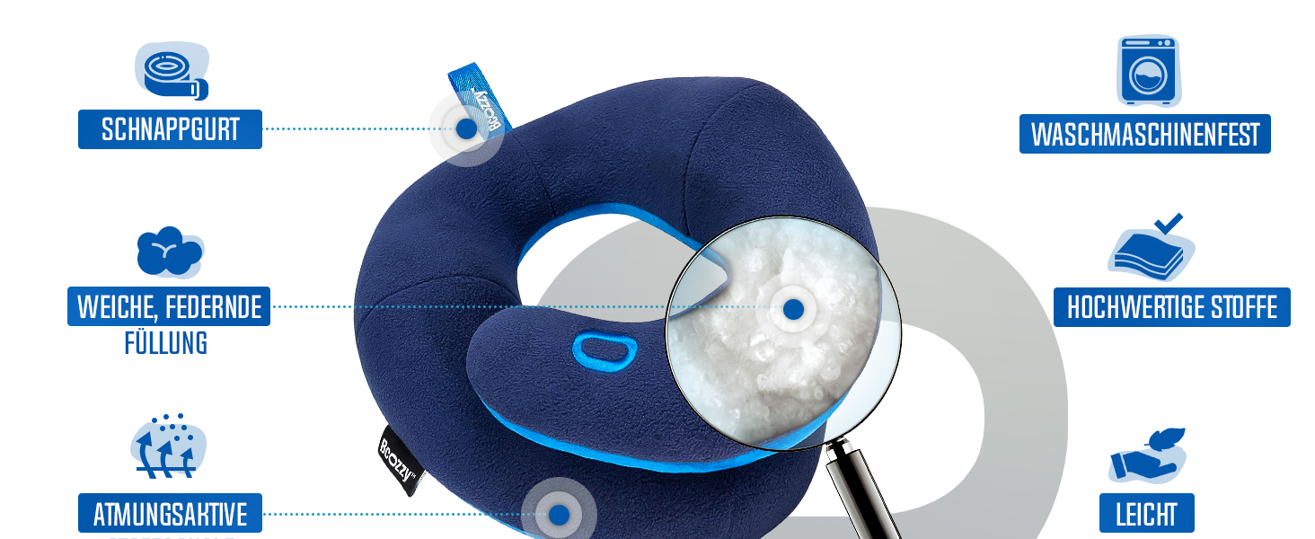 Подушка для шиї BCOZZY для дітей 8-12 років, сірого кольору, середня, для подорожей. Запобігає падінню голови, м'яка, зручна, можна прати.