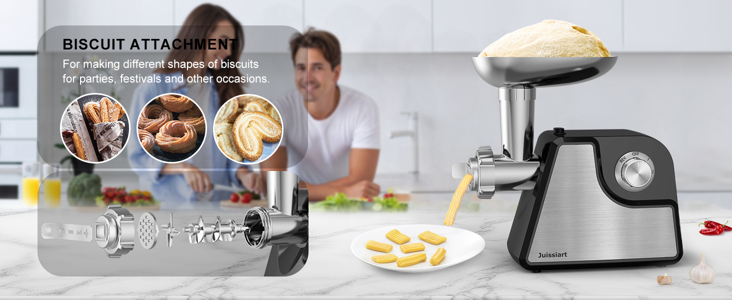 Electric Meat Grinder & Sausage Maker - Stainless Steel with Accessories