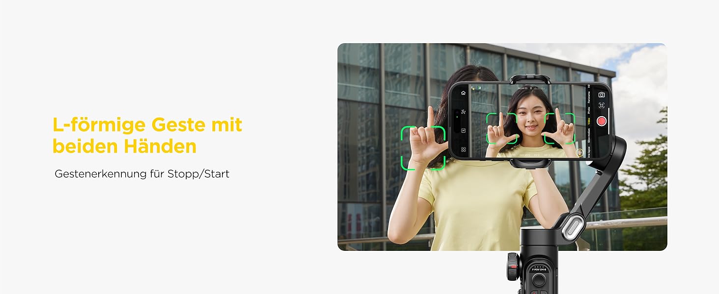 Стабілізатор Gimbal AOCHUAN для iPhone та Android - 3-осьовий, з фокусуванням, трекінг облич/об'єктів, для відеозйомки