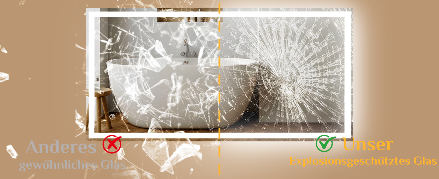 Дзеркало для ванної кімнати Clevich з підсвічуванням 70x50 см, LED, 3 кольори світла, регулювання яскравості, захист від вибуху, сенсорне керування, пам'ять, антизапар, для ванної кімнати