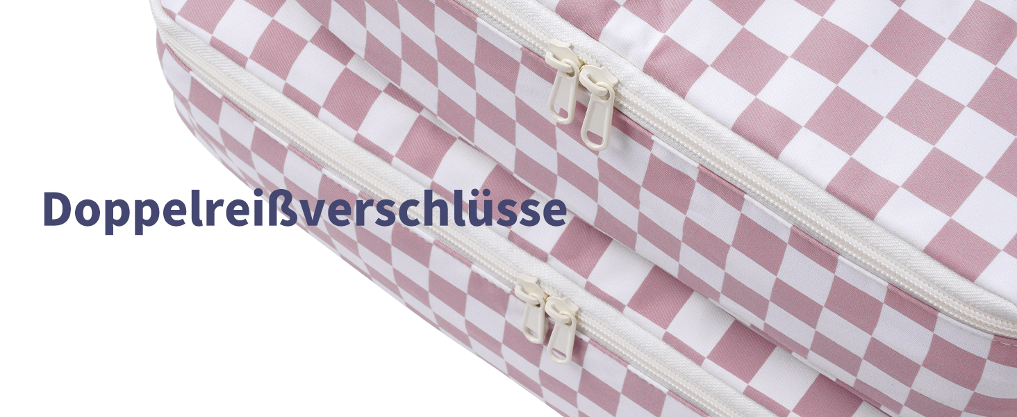 Набір органайзерів для валізи Narwey 7 шт., Packing Cubes для подорожей, рюкзаків, валіз (смугастий, Y-граублау)