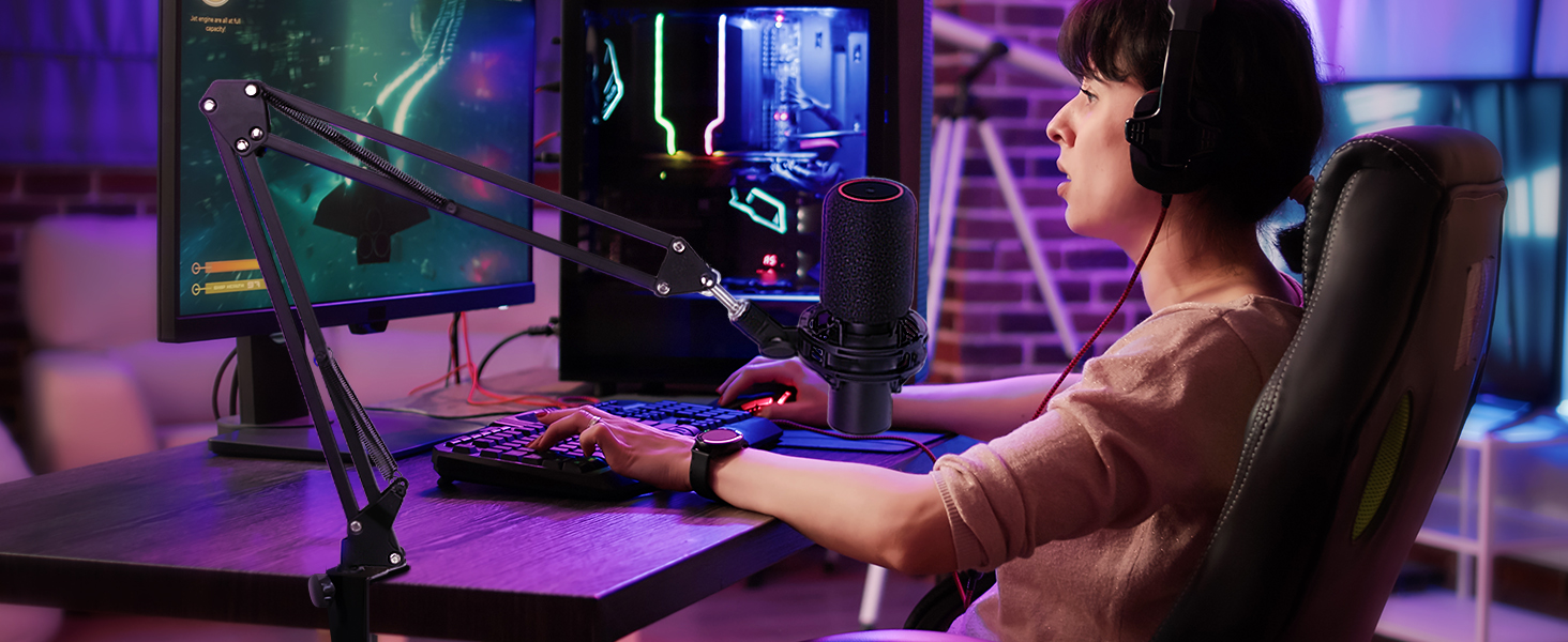 Кріплення для мікрофона HyperX QuadCast та інші - YOUSHARES (з поп-фільтром)