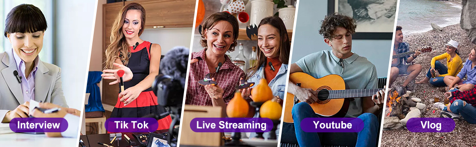 Беспроводной микрофон-зарядка Lavalier USB-C 2 в 1 для iPhone, шумоподавление KI, мини-микрофон для видеоблогинга, видео, подкастов, интервью, TikTok, YouTube - Черный (2 TX + 1 RX) (2 Mic для iOS)