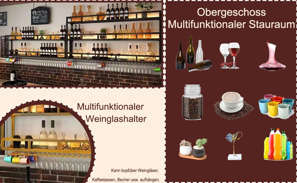 Металева полиця для вина на стіну з підсвічуванням, 80 см, чорний колір. Вузька шафа для вина, підставка для келихів, міні-бар для дому, кухні, вітальні. 3 яруси.
