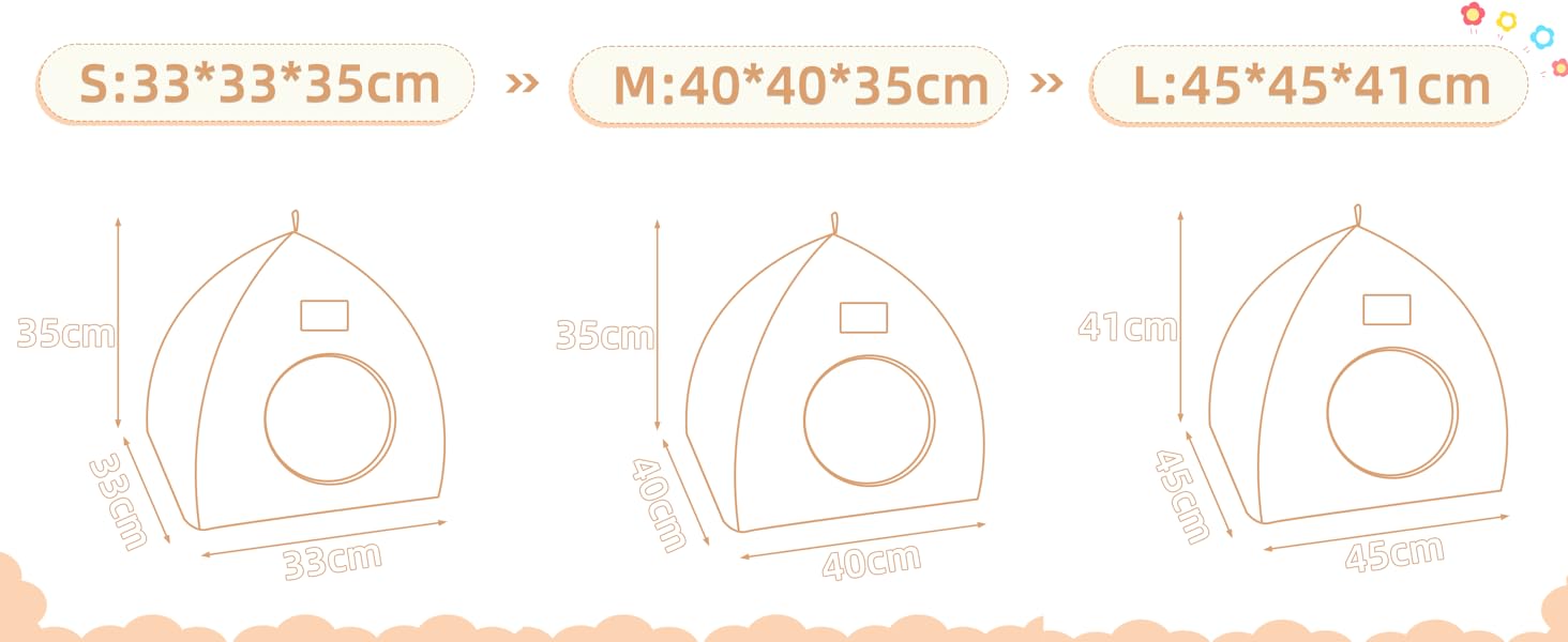 Кішка-будиночок для дому: затишне ліжко-печера для котів з м'яким знімним подушкою, 40x40x35 см, темно-синій