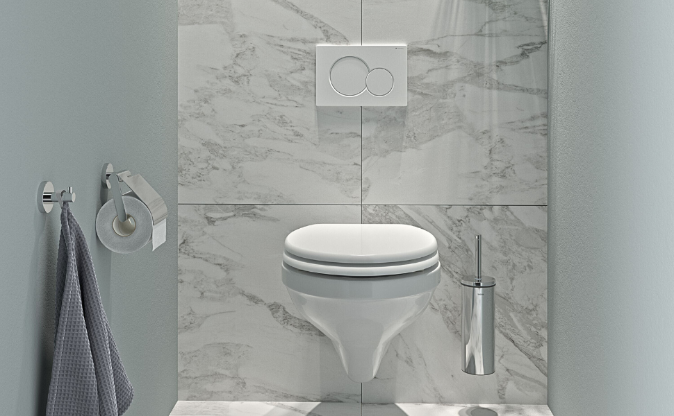 Tiger Boston Stainless Steel Toilet Paper Holder - Wall Mounted, Brushed Finish - Single Roll