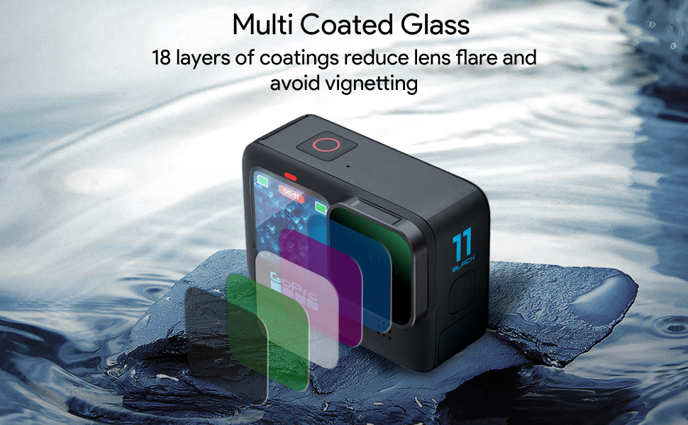 Фільтри ND/CPL для GoPro Hero 12/11/10/9 Black (6 шт.): ND8, ND16, ND32, ND64, ND1000, CPL. Аксесуари для екшн-камери