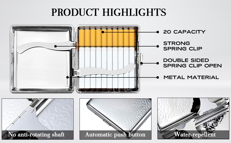 Металеве тютюноприладдя XPE Silver - тютюнониця для сигарет, срібна