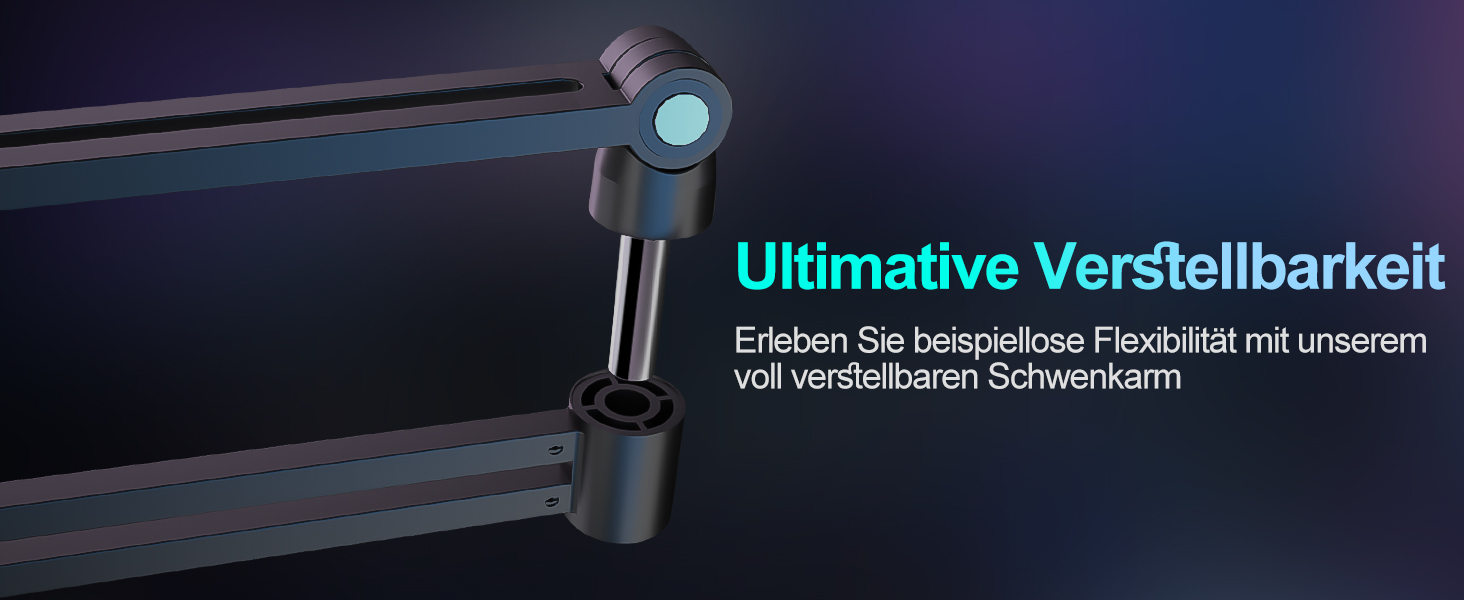 Кріплення для мікрофона на шарнірній стійці (Boom Arm) для Blue Yeti, до 1.5 кг, з адаптером 3/8' - 5/8'