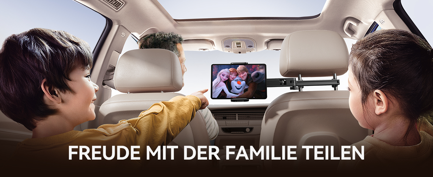 Тримач для планшета Joyroom в авто з двома стержнями та регульованим кріпленням, сумісний з iPad, Switch, Phone (4.7-13 дюймів)