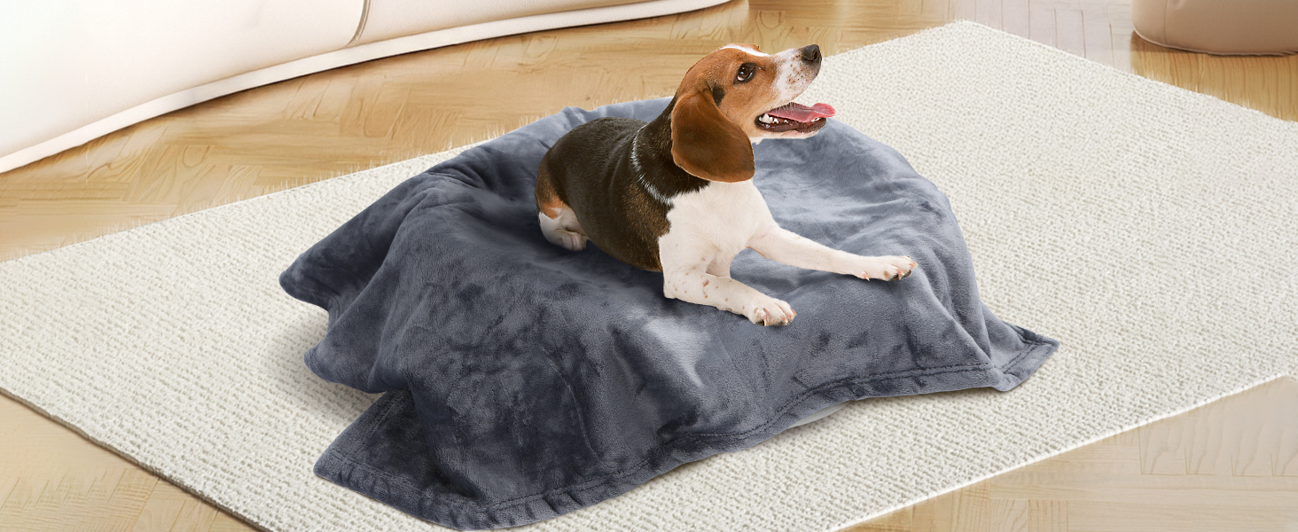 Водонепроникний коврик для собак Nobleza, XXL (203 x 152 см), м'який та пухнастий, для дому та вулиці, підходить для котів, можна прати в пральній машині, двосторонній чохол для дивану, сірий