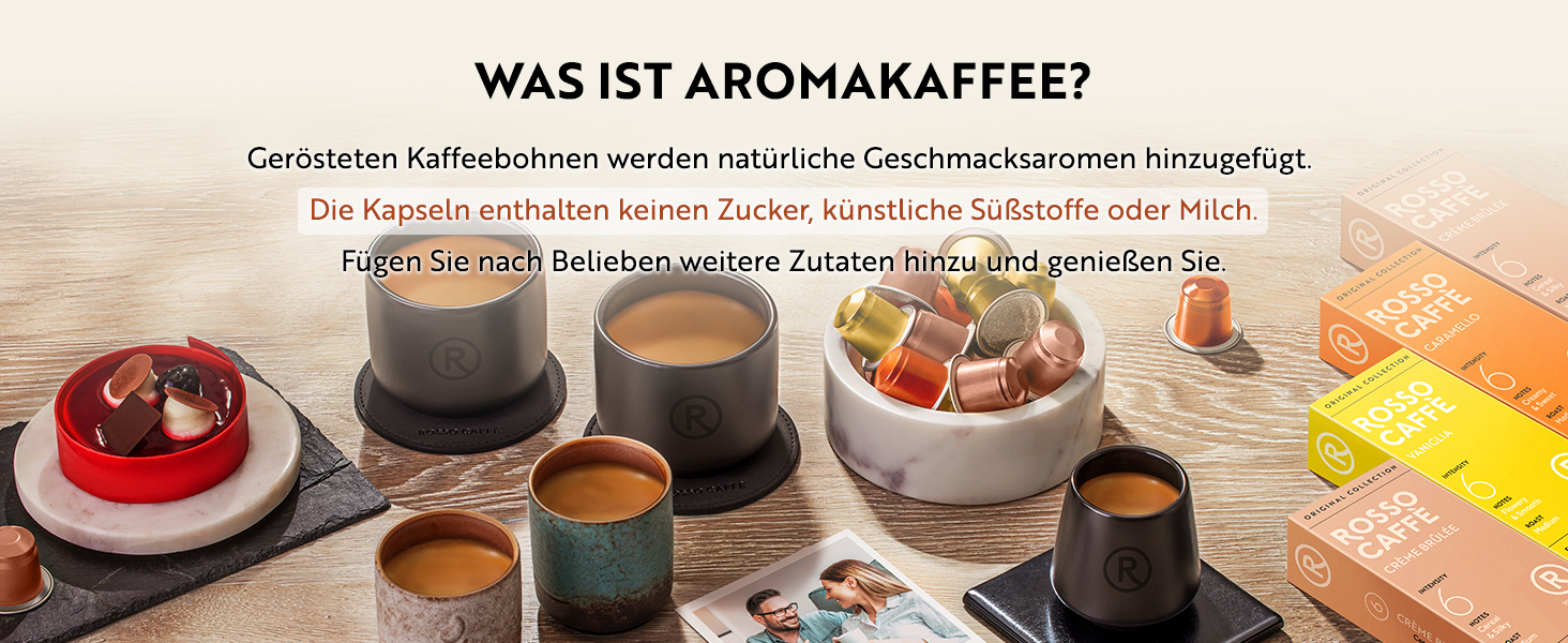 Капсули кави ROSSO CAFFÈ Nespresso, 120 шт. Аромакава, набір з 3 преміум смаків, сумісні з Nespresso, 120 шт.