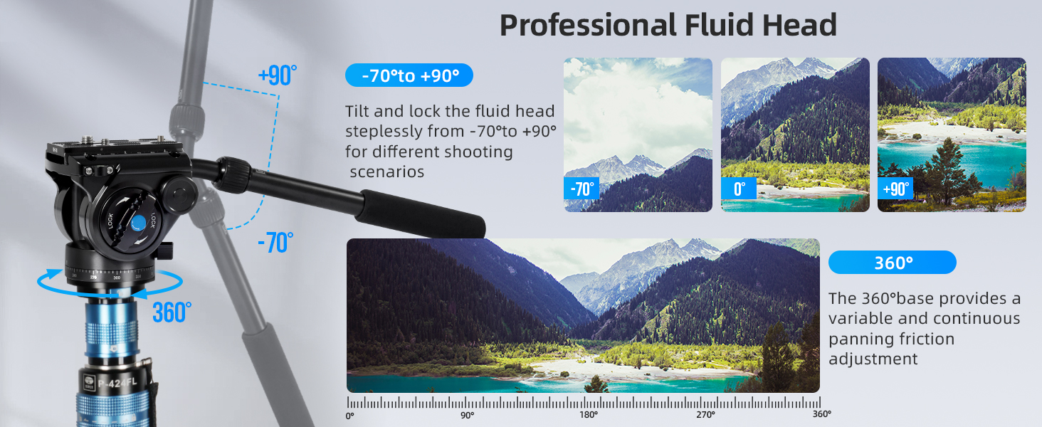 Штатив монопод Sirui P-424FL+VH-10, 160 см, карбон, 12 кг, 4 секції, для фото та відео