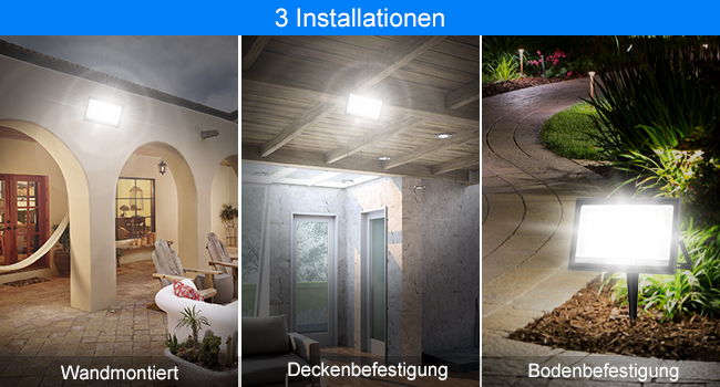 T-SUNUS LED Floodlight Outdoor 100W, Super Bright Outdoor Floodlight Cool White Spotlight IP66 Waterproof 11000LM for Driveway Garage Path Garden 2 Pack